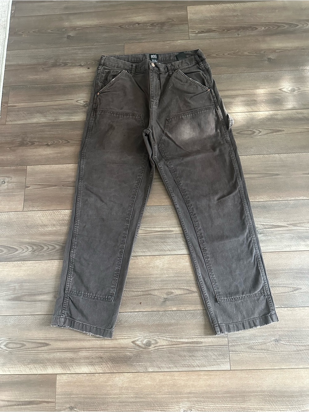 Faded Brown BDG Double Knee Work Wear Carpenter Pants 33x32 Mens
